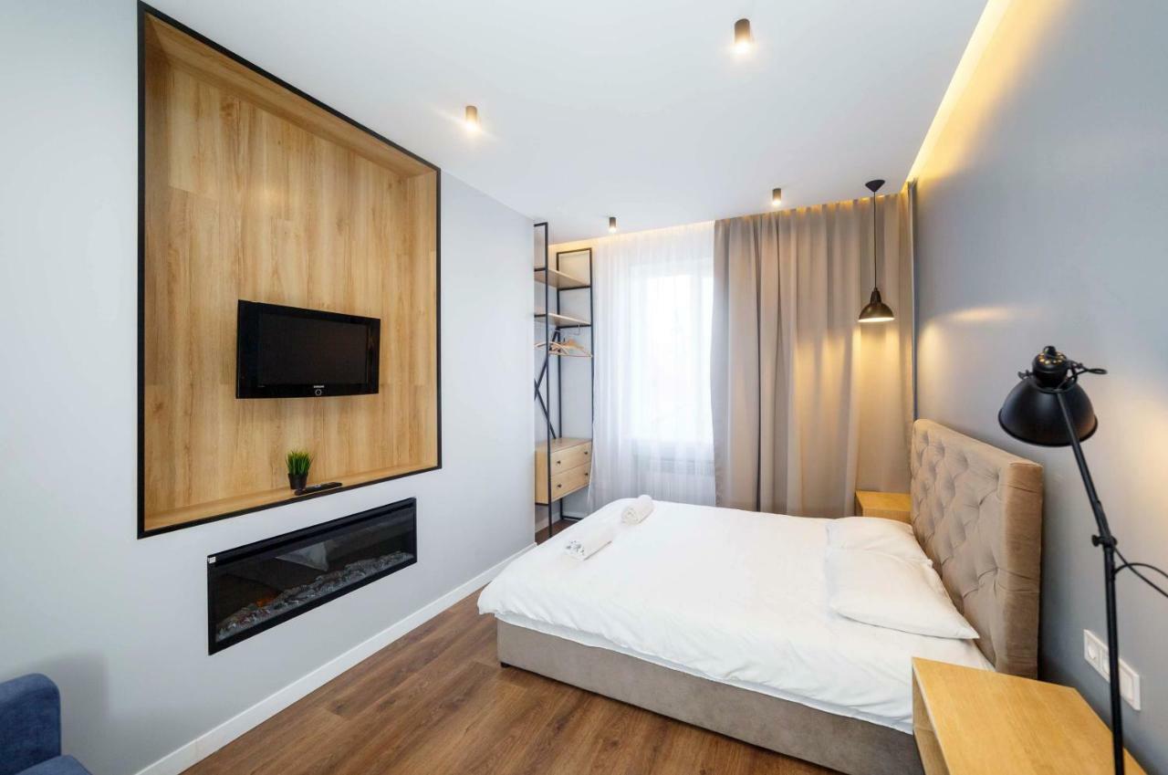 Loft Apartment In Old Lviv Ac Fireplace Exterior foto